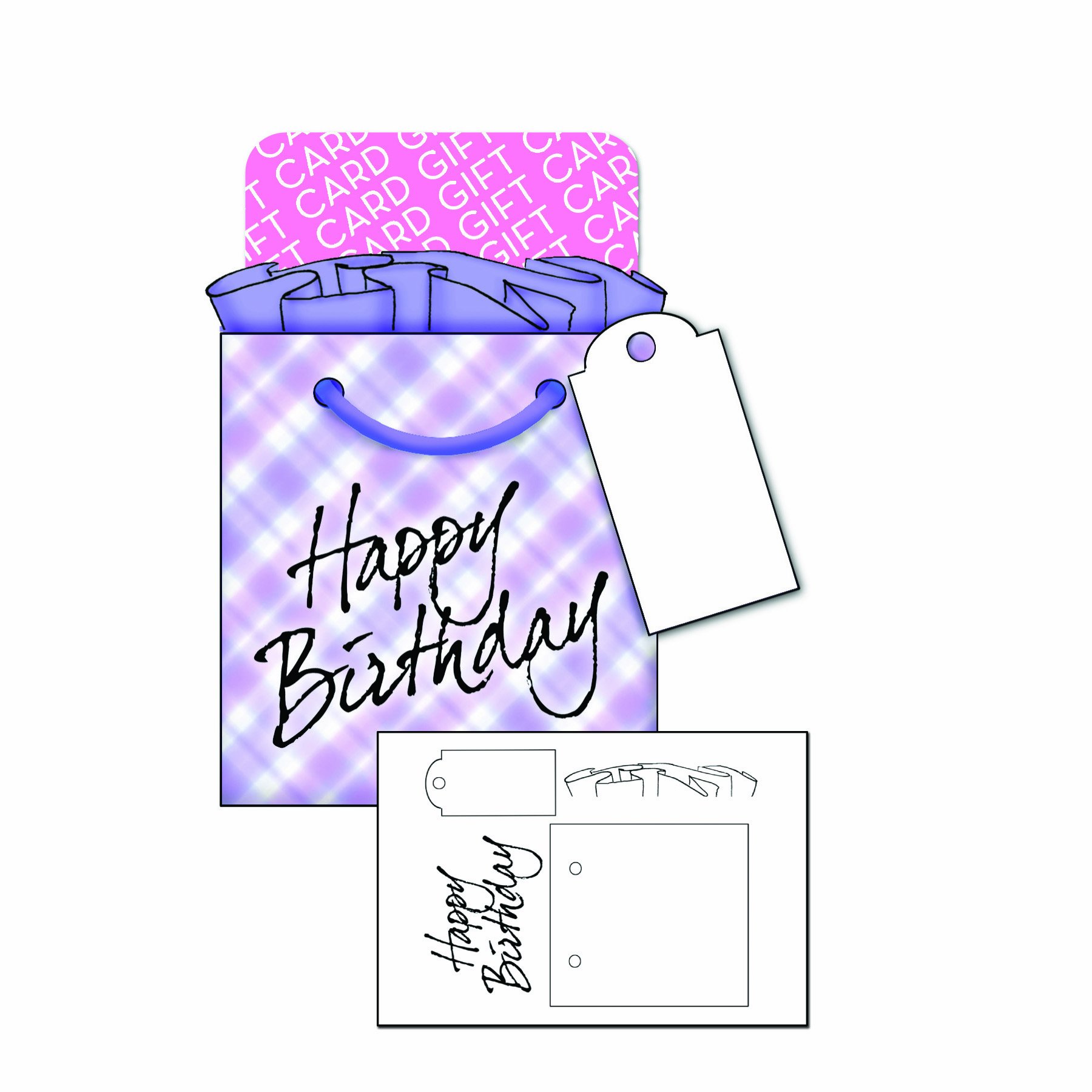Art Impressions Gift Bag Keeper Rubber Stamp by Art Impressions