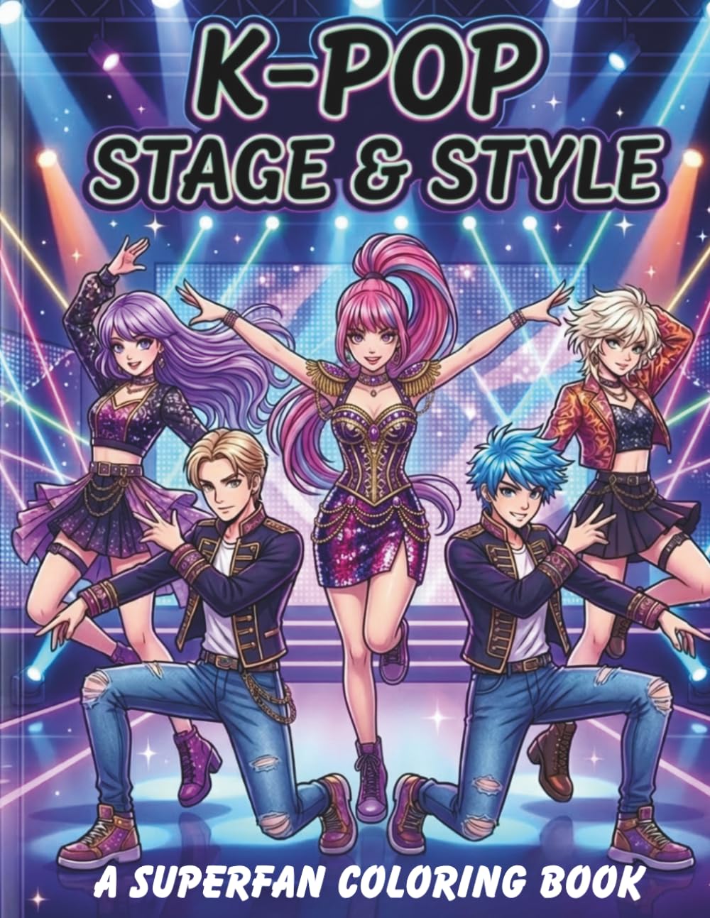 KPOP STAGE & STYLE: A Superfan Coloring Book. (KPOP VIBES)
