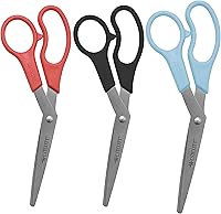 Vista 9 de Westcott Tijeras multiusos, 8 pulgadas dobladas, paquete de 3, negras (13402)