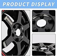 Vista 4 de 20 piezas de tuercas de llanta de extremo cerrado M12X1.5 para llantas de rueda + casquillo (negro)