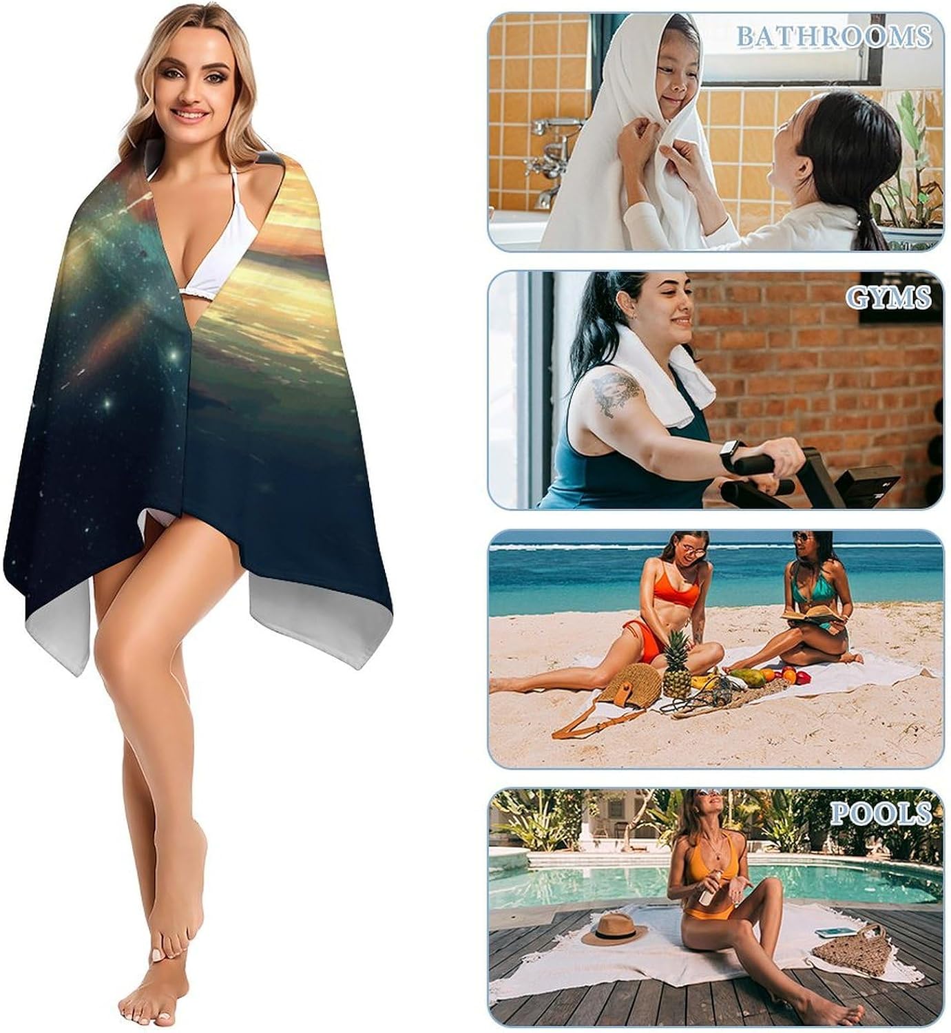 Beach Towel Large Microfiber Quick Dry Towels Super Absorbent image 5