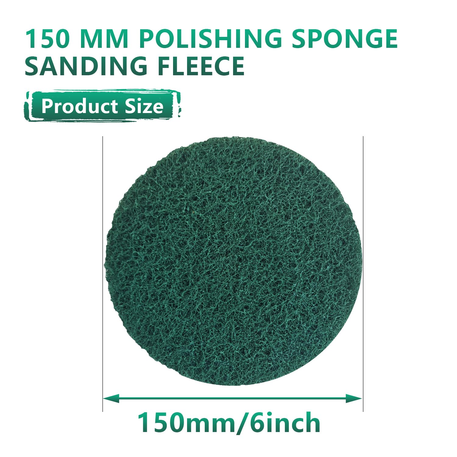 GZKTY Premium Sanding Fleece Discs 150mm (P80-100) - Image 2