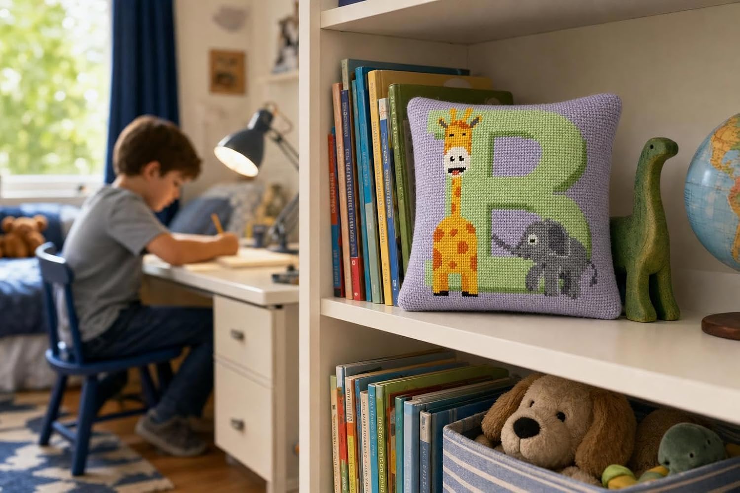 Pepita Needlepoint Canvas: Letter B Baby Animals, 7" x 7"