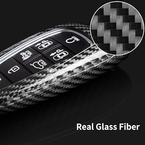 Miniatura 10 de T-carbon Funda para llavero Hyundai, Rojo -