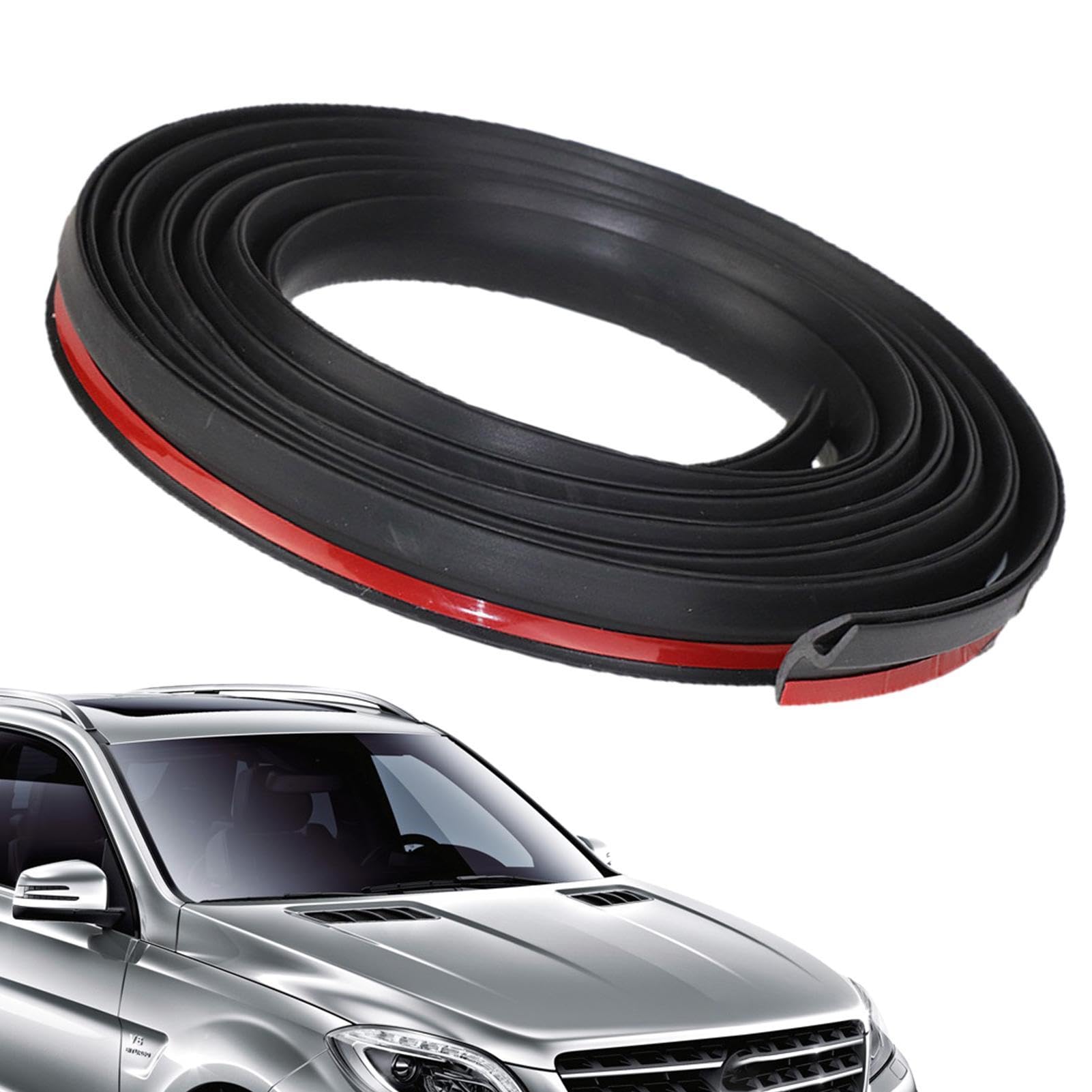 Guarnizione Parabrezza In Gomma A Forma Di H, 1,7 Metri, Nero, Profilo Di Tenuta Universale Per Auto, SUV, Camion, Furgoni - 6