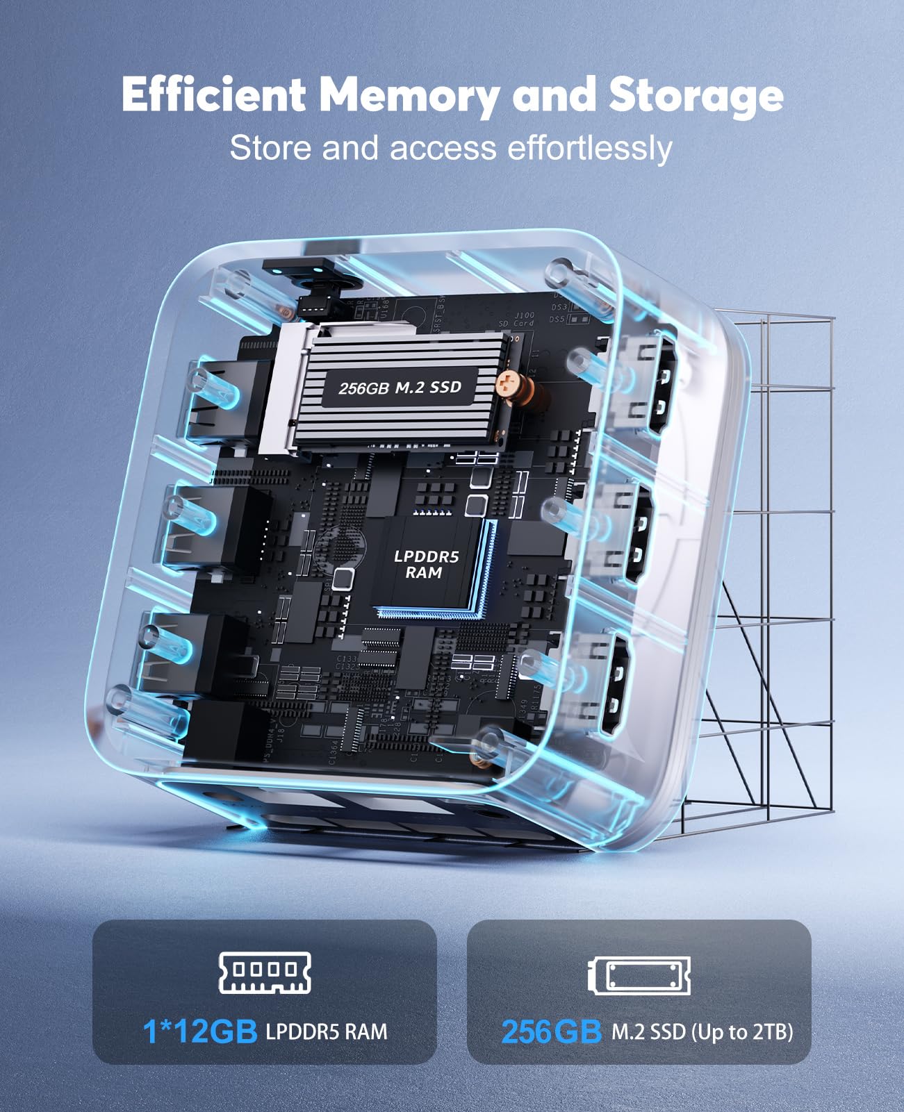 ACE MAGIC ミニPC DDR5 12GB 256GB N100 2TB Acemagicミニpc n100 12GB＋256GB SSD 2TB拡大可 - メルカリ