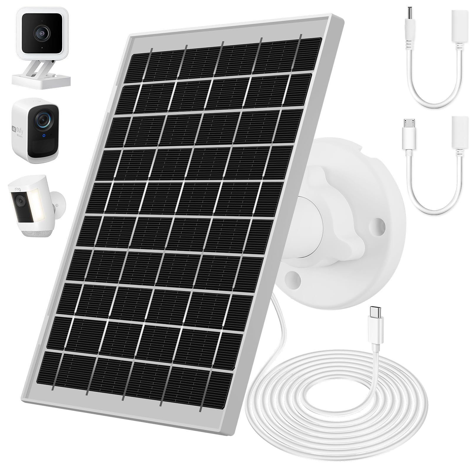 Ring Solar Panel カメラセット Amazon.com : 3 Pack - Solar Panel for Ring Camera