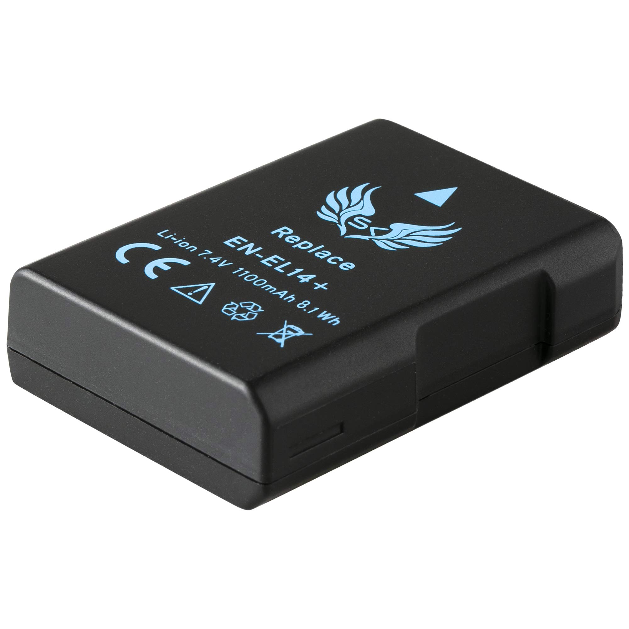 SK Batteria Di Ricambio Nikon EN-EL14 / EN-EL14A, 1100 MAh, 7.4V, Li-ion, Compatibile Con D3100 D3300 D3500 D5100 D5600 E Coolpix P7000 P7800 - 2