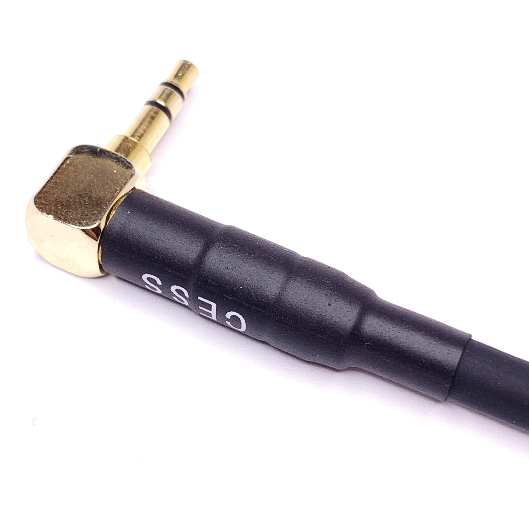 CESS-067 Krótki kabel audio 3,5 mm do układania DAP i wzmacniacza, kąt prosty 3 cale