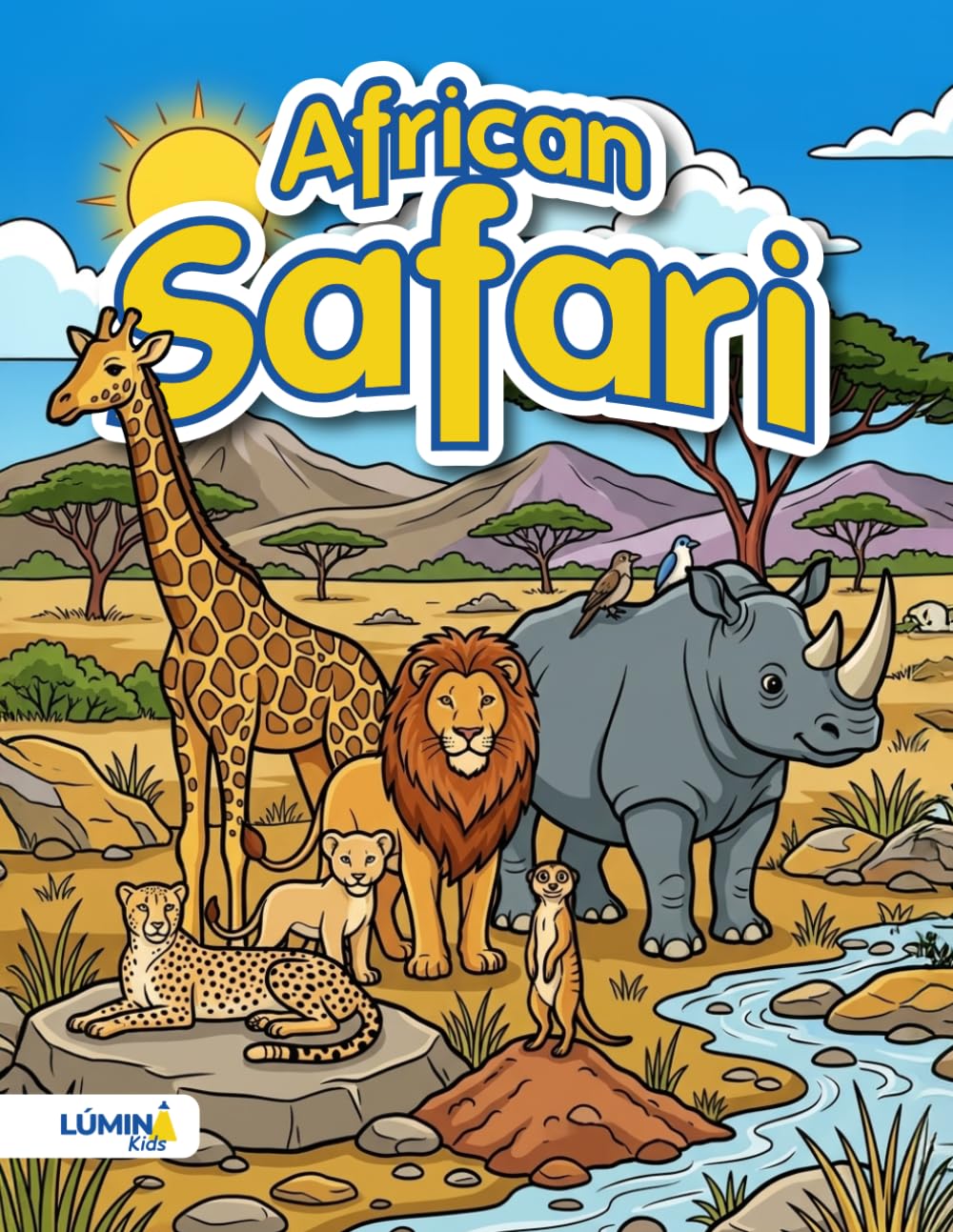 African Safari Coloring Book: Fun Animals of Africa for Kids Ages 4 to 8 (LÚMINA Animal Kingdom Collection)