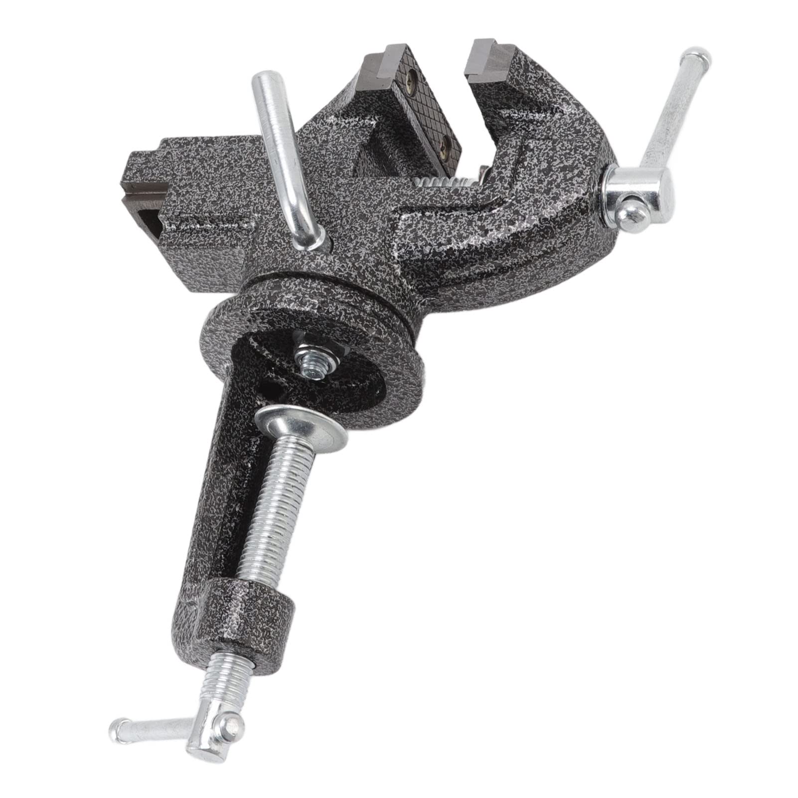 Vise, 360 Degree Rotatable, Cast Steel, Small Clamp on Table Vise for Woodworking, Jewelry Making
