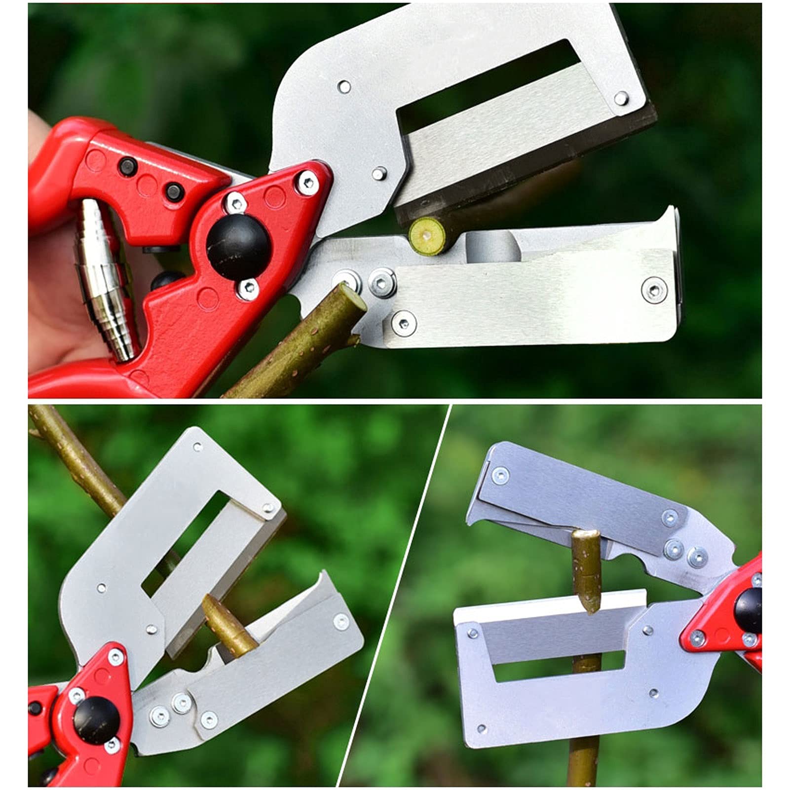 Jardín Injerto Kit Profesional Podadora Cortar Tijeras Jardinería Herramienta de Injertar con Cuchillas para Árboles Frutales/Flores/Herramientas de Corte Carraca