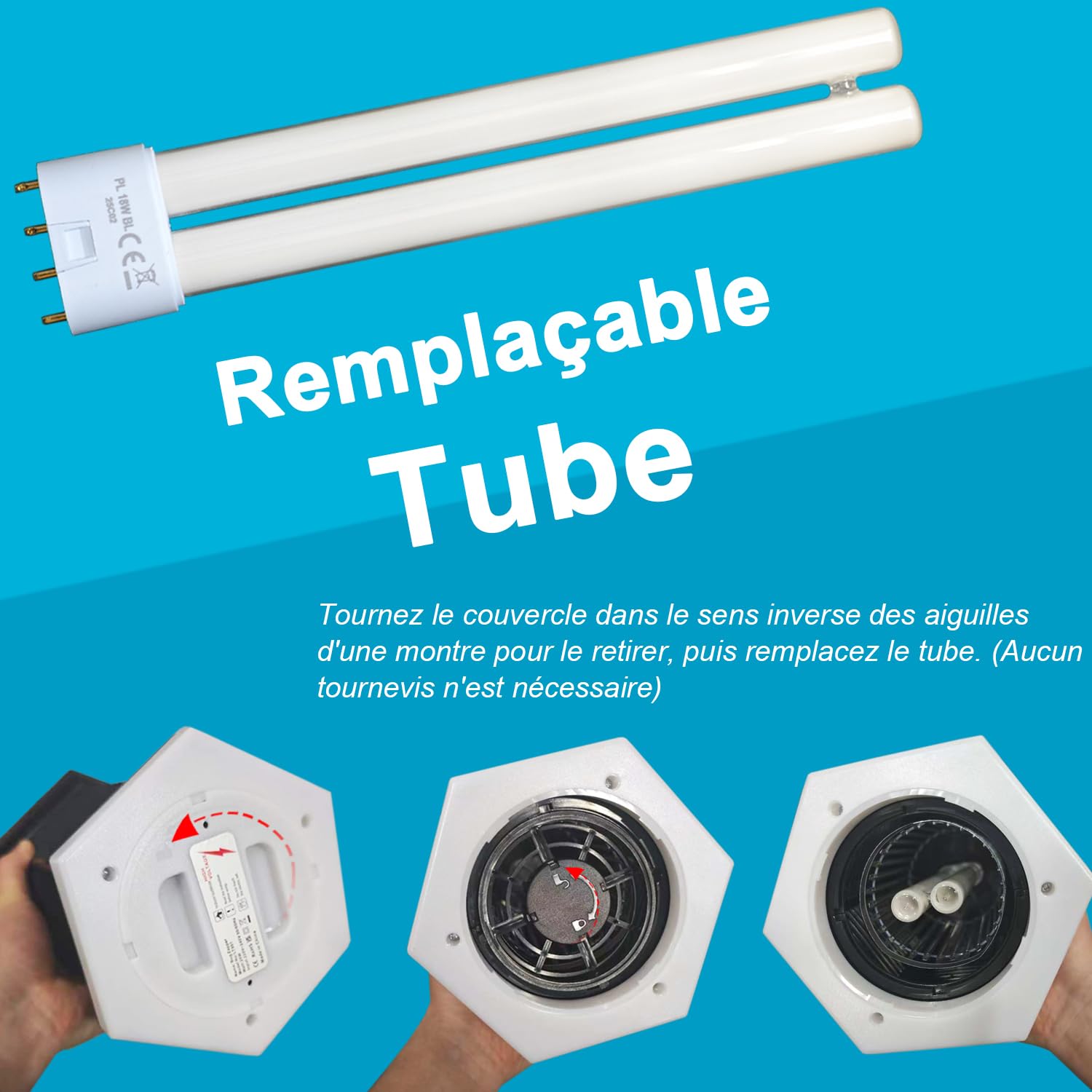 Lampe Anti Moustique avec éclairage LED, 4000V 18W UV Tueur d'Insectes Électrique Anti Insectes Répulsif Efficace Portée 80-100m², Étanche IPX4, pour Intérieur et Extérieur