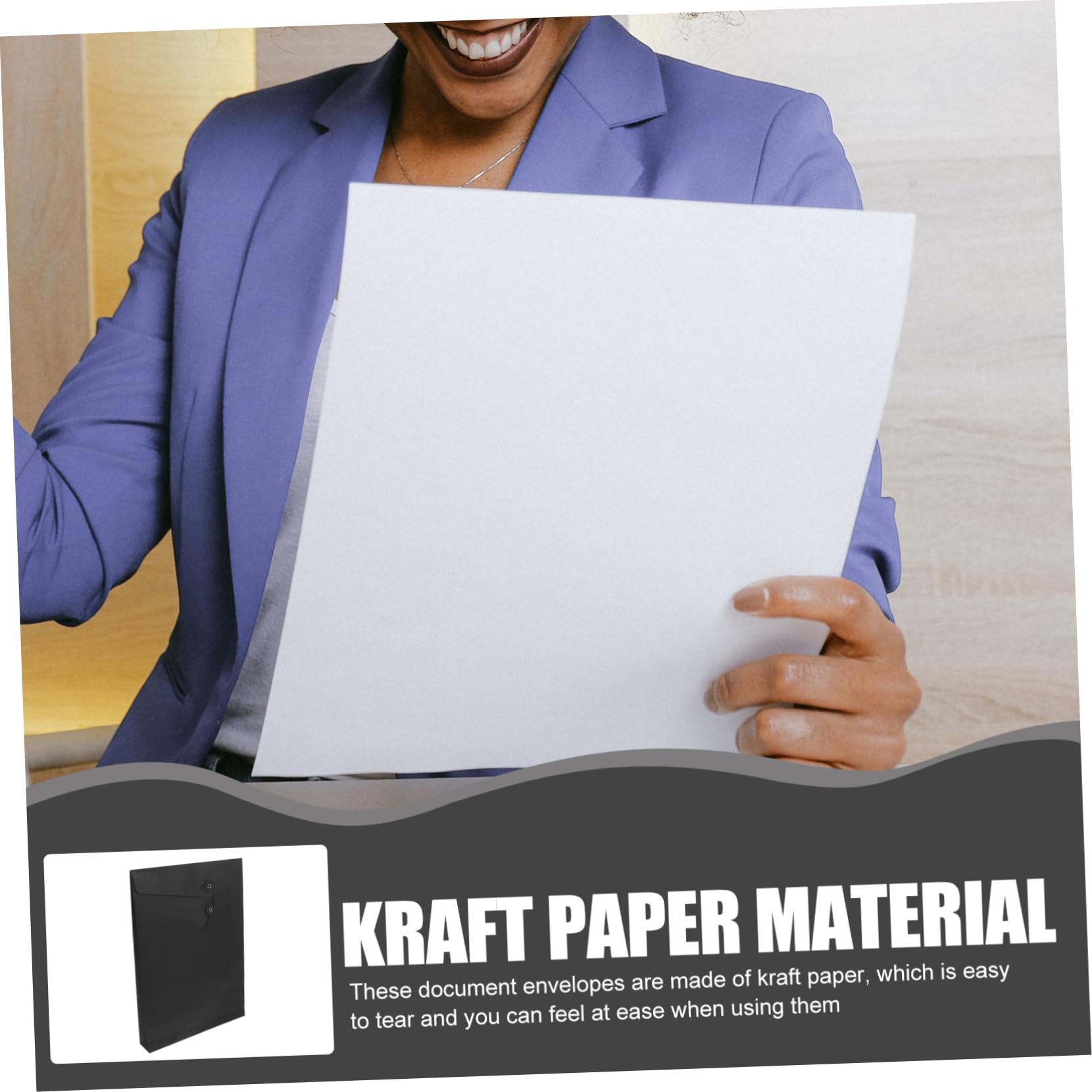 10pezzi Carta Kraft Buste Lacci Organizer Per Documenti Archiviazione Casa Ufficio Scuola