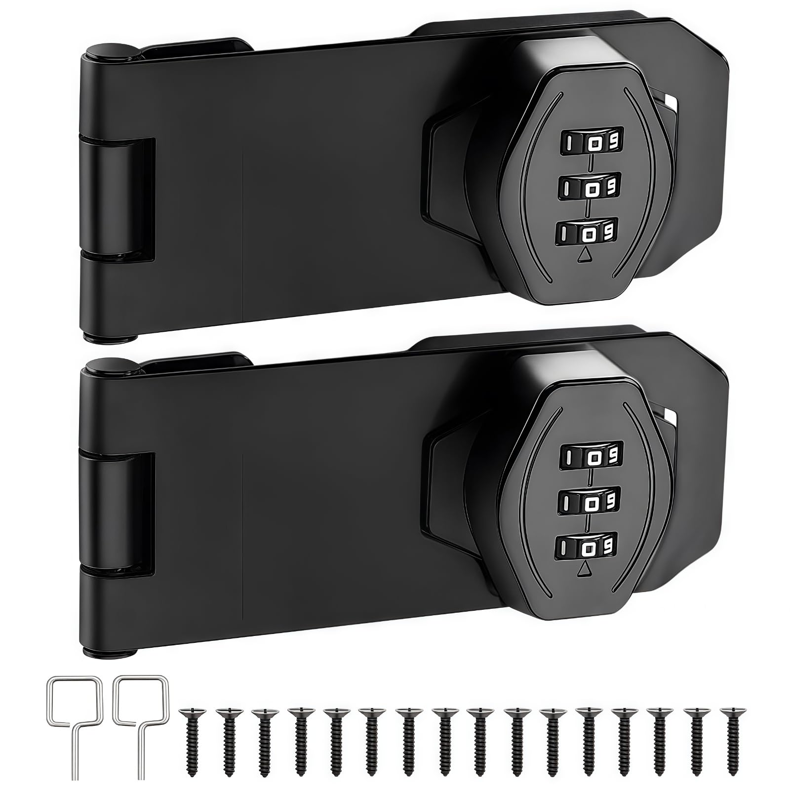 Serrure à Combinaison Sans Clé à 3 Chiffres Pour Portes à Bouton Tournant Avec Code Mot De Passe En Alliage De Zinc Pour Tiroirs De Cuisine, Armoires, Placards (noir