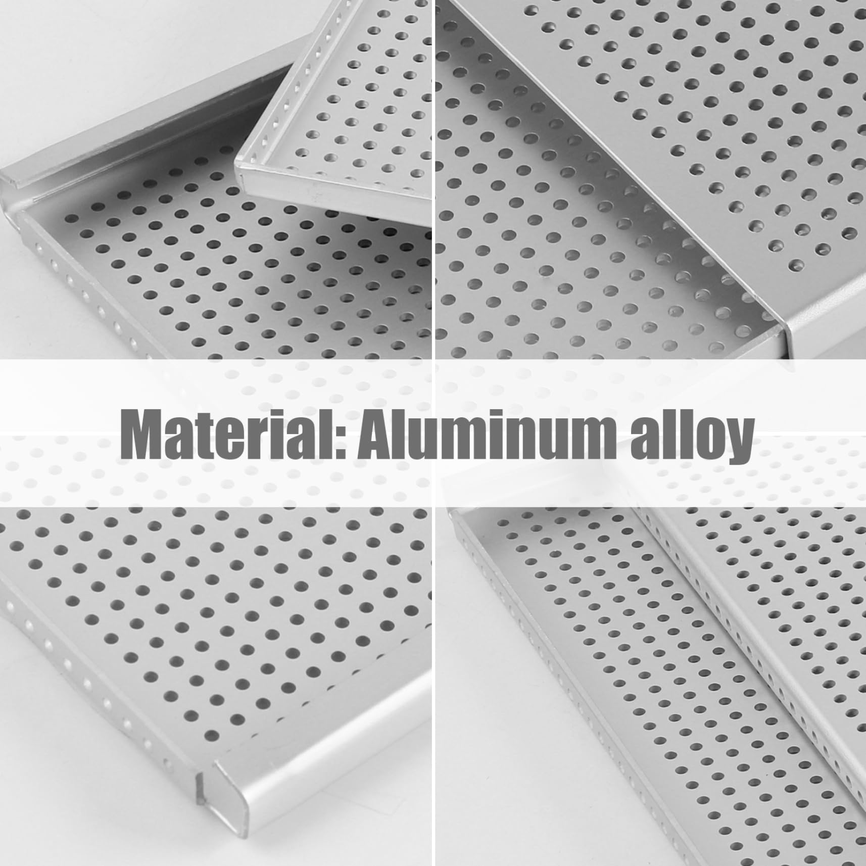 Hojas de hojaldre para Hornear 2 unids/Set Bandeja para Hornear Perforada de aleación de Aluminio de Grado alimenticio Bandeja milhojas Antiadherente Multiusos para Postre de Carne, Espesor 2
