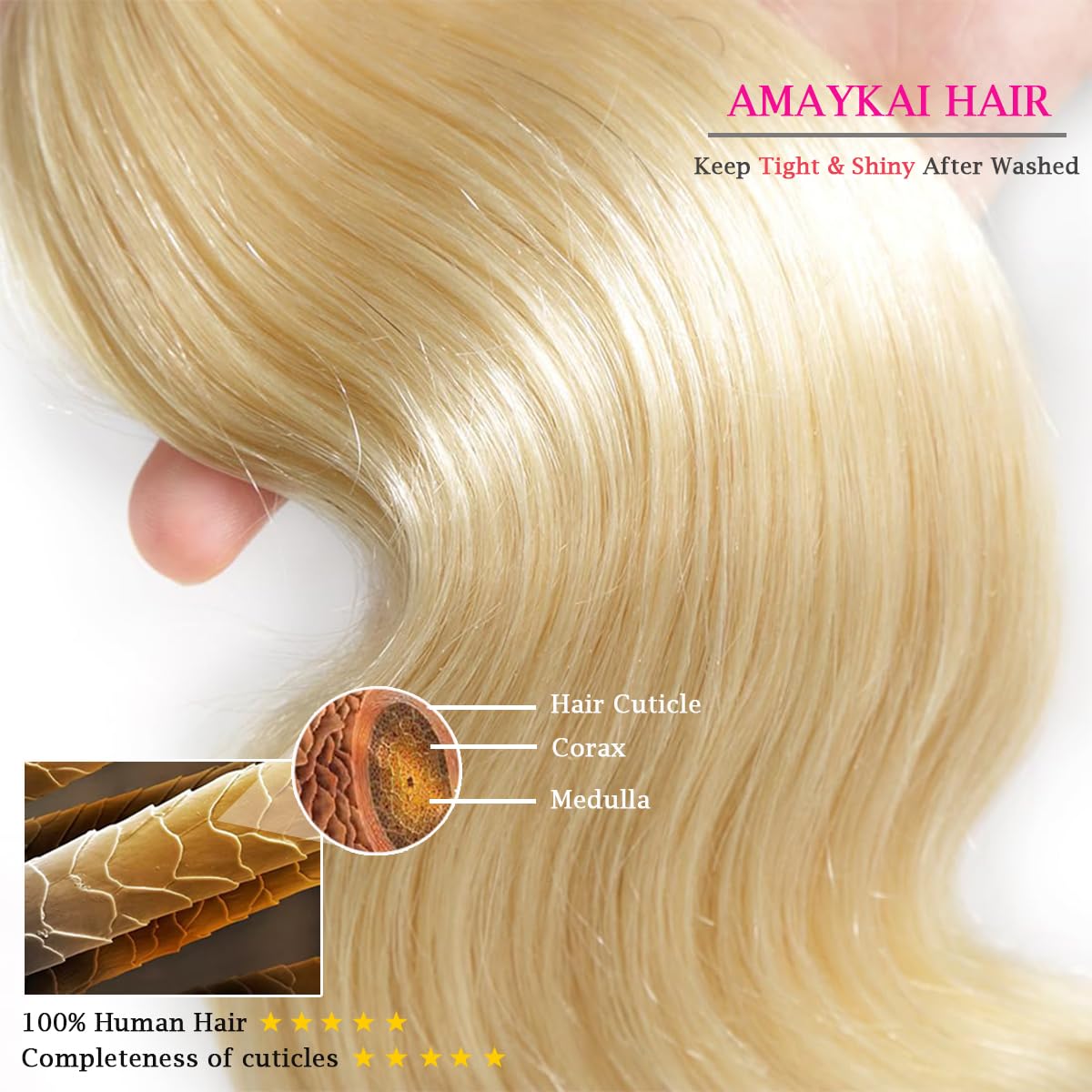 Body Wave Blonde bundle 18 inch Blonde Body Wave Bundle Deals | 3 Bundles for Weaves  main image 3