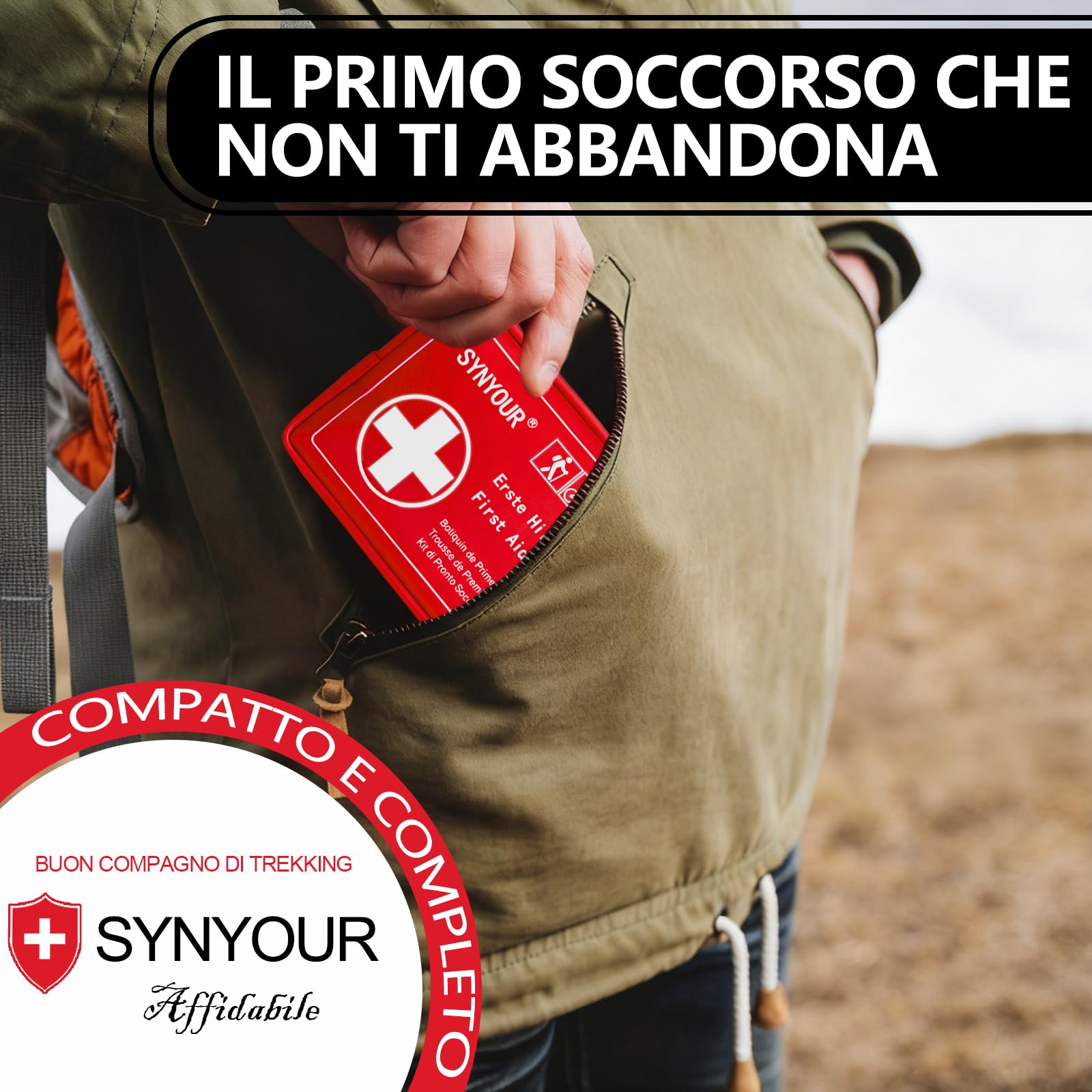 Kit di Pronto Soccorso Mini, 80 Pezzi Kit di Primo Soccorso per Viaggio Trekking Auto Moto Bicicletta Casa Bambini