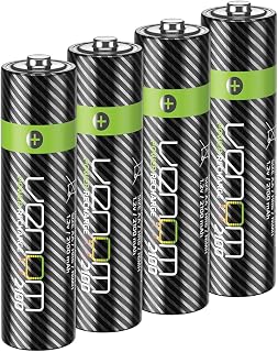 Venom Rechargeable AA Batteries - 2100mAh 1.2V NiMH - High Capacity (4-Pack)