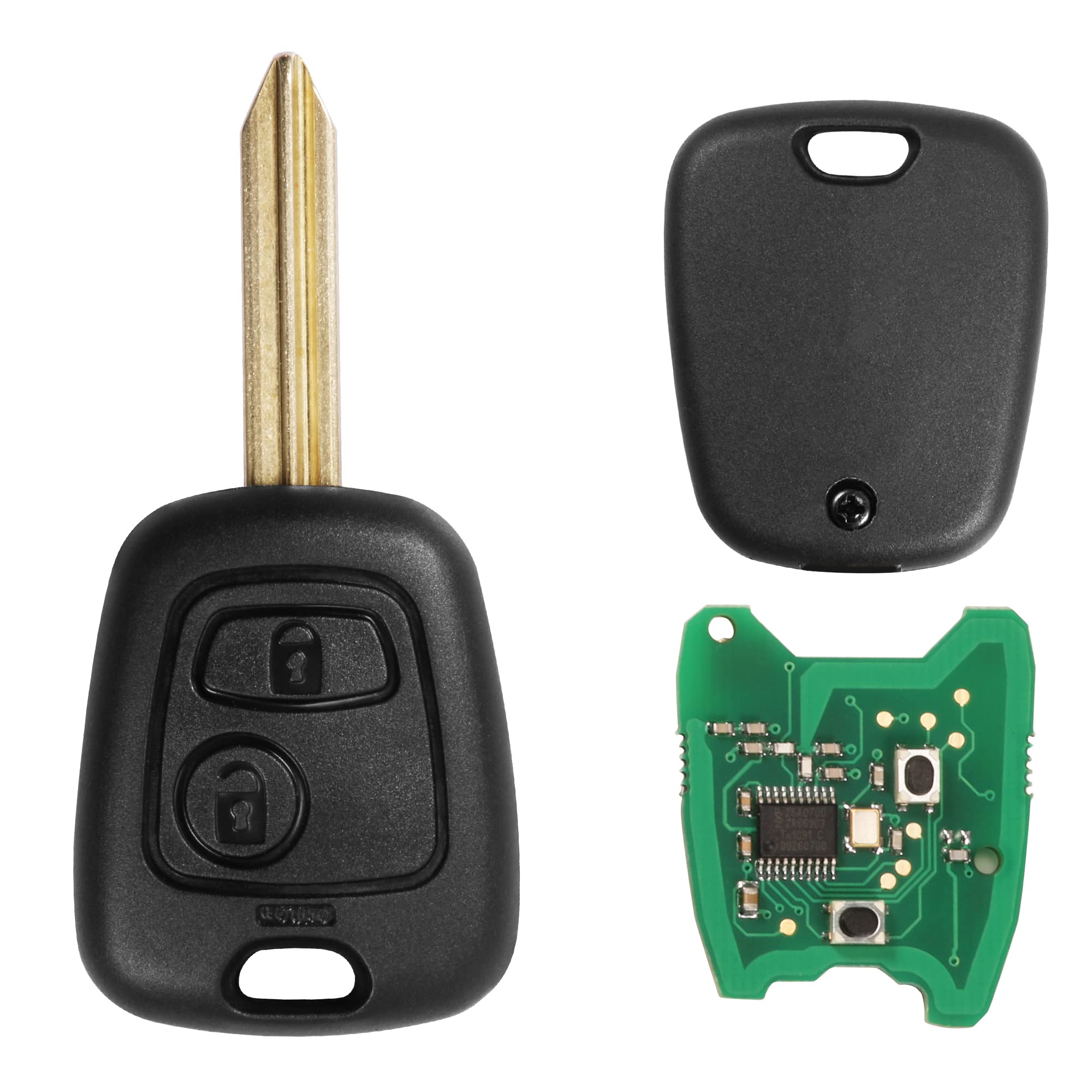 ASOOLL Fits for Keyless Entry Remote Control Replacement Key Fob Citroen xsara phase 3 à partir de 2004 with 46 chips