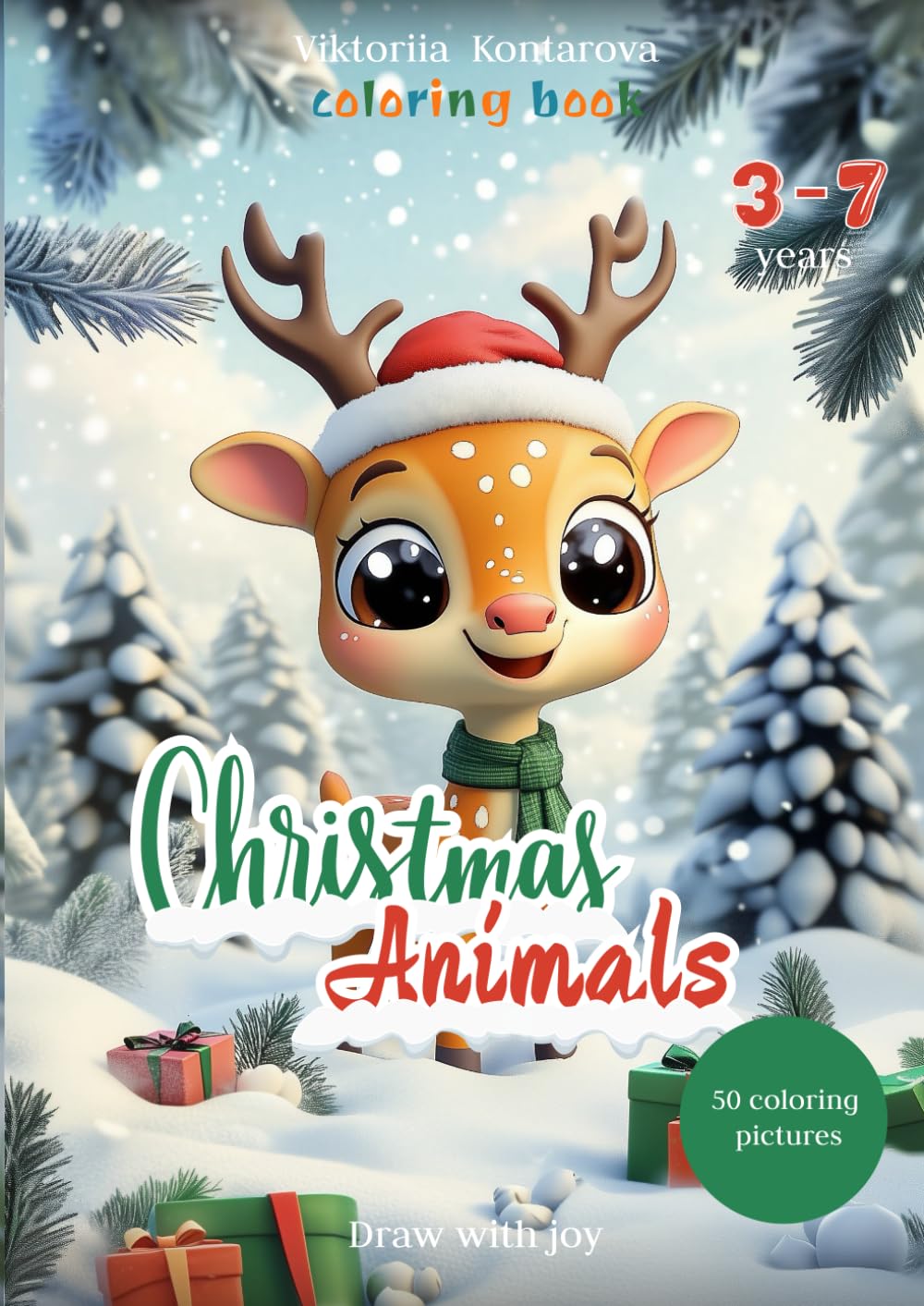 Christmas Animals: Joyful Christmas Coloring Book