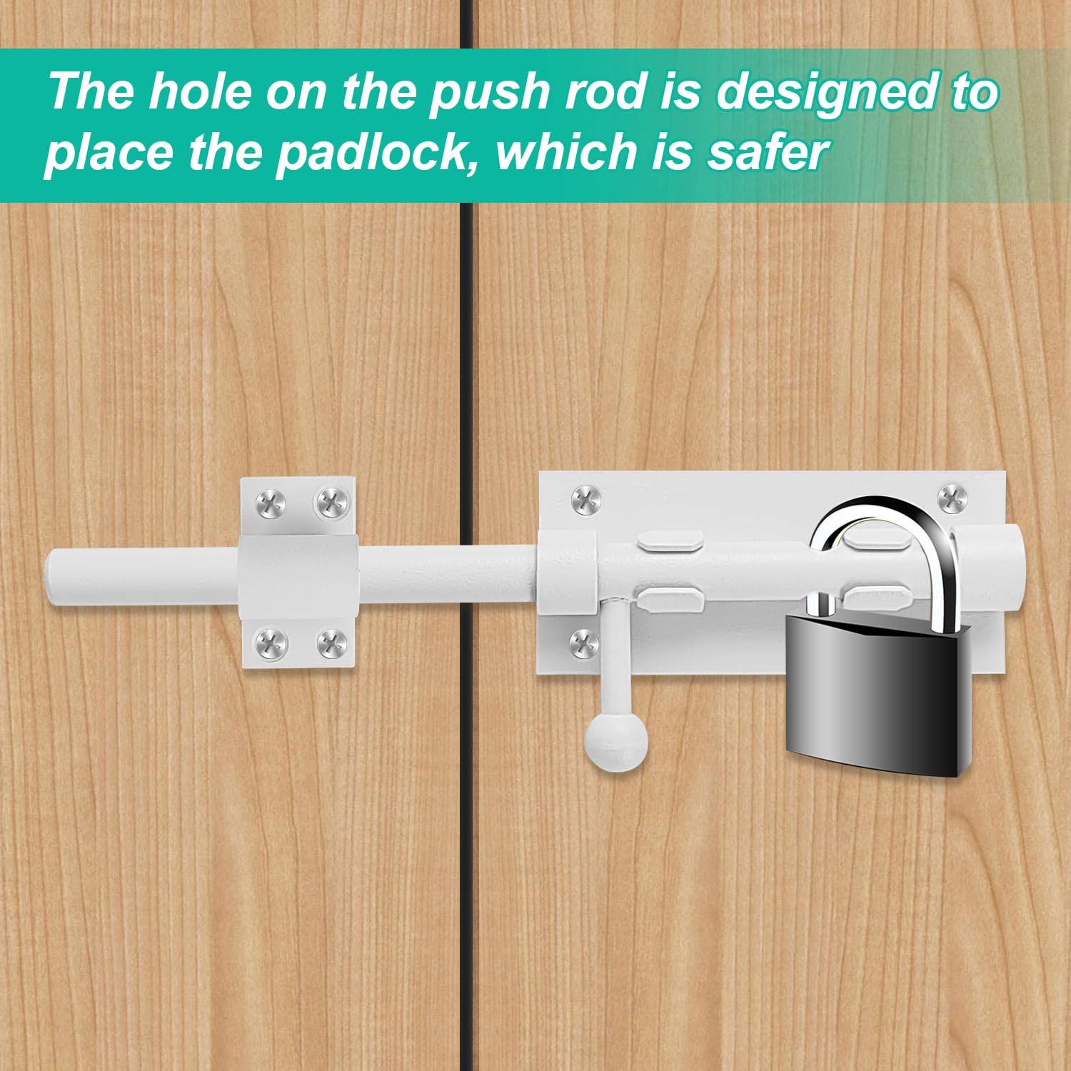 15cm Bolzenriegel Edelstahl - Türriegel Mit Vorhängeschloss Für Garten & Haus