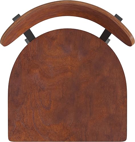 Miniatura 10 de Flash Furniture Wright - Silla de comedor de grado comercial, asiento de madera maciza con acabado de nogal y respaldo de boomerang, 500 libras de