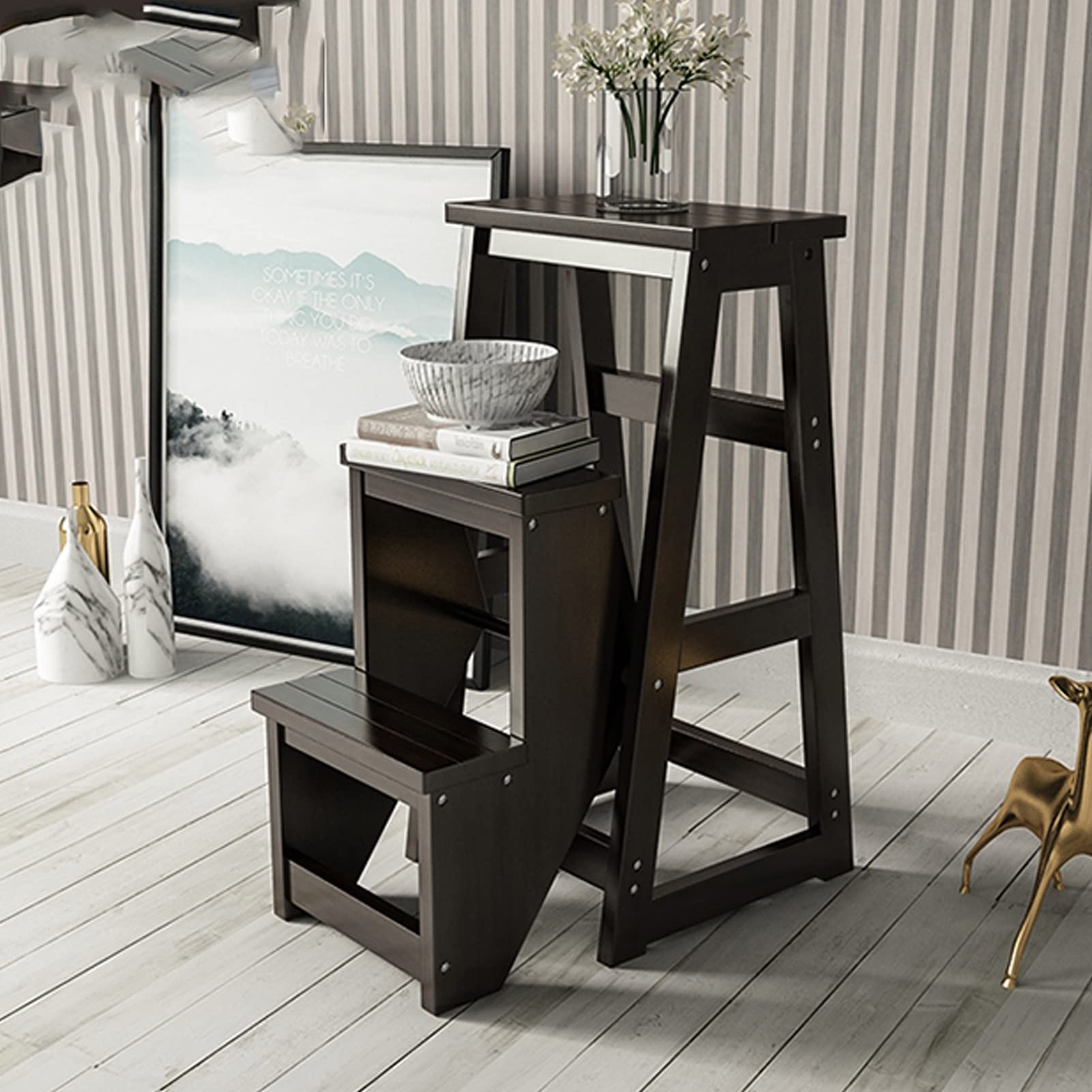 Taburete de plegable de 3 portátil ahorra espacio para el hogar cocina camping estante de flores banco de zapatos silla plegable versátil para un fácil acceso