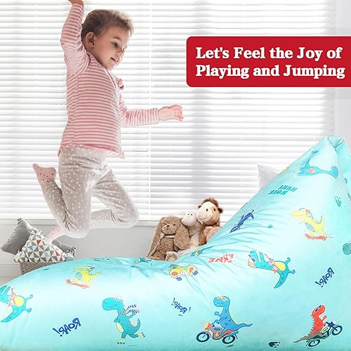 Miniatura 21 de Jorbest Almacenamiento de animales de peluche, almacenamiento de puf de peluche de fútbol, funda para silla de puf de fútbol para niños, asiento de