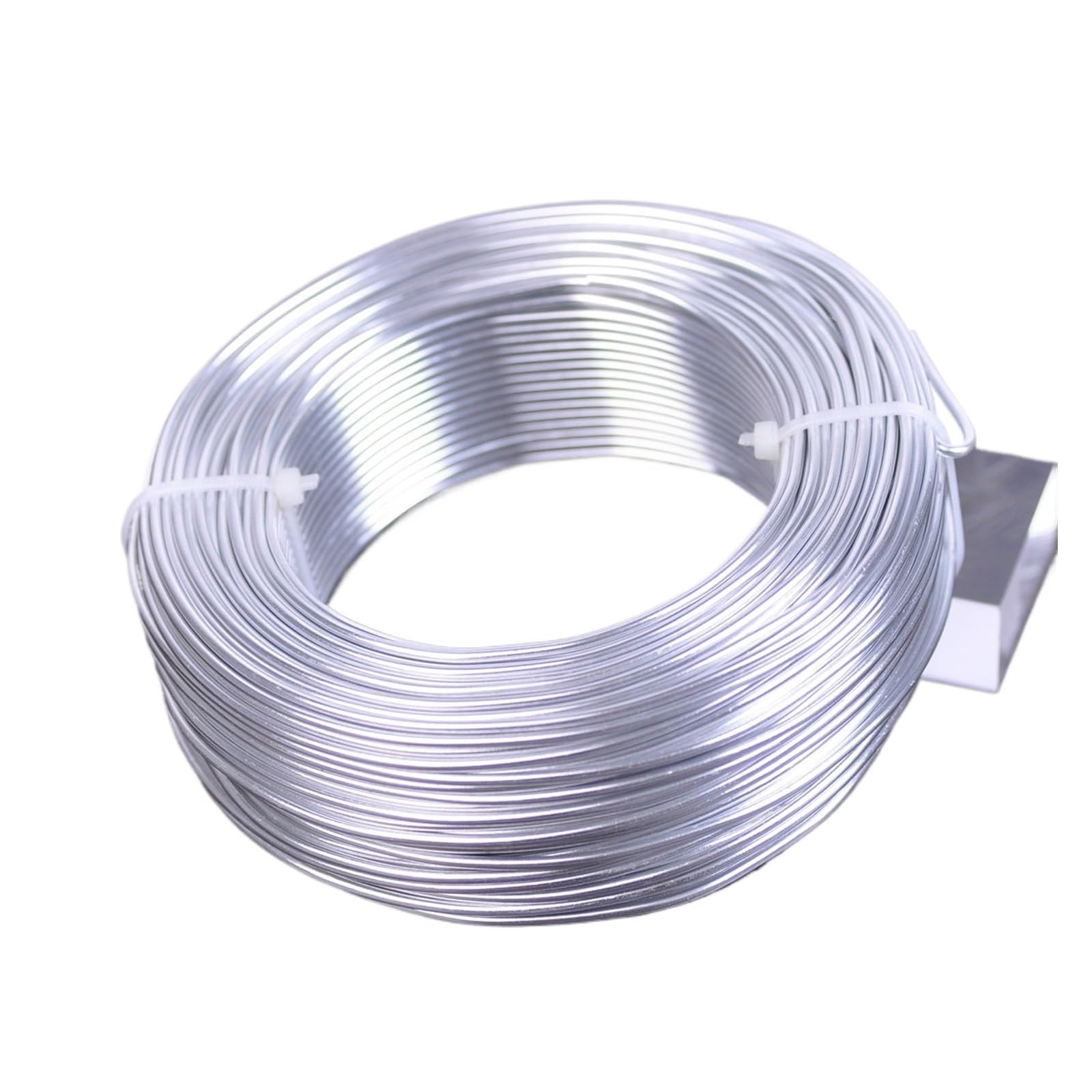 Aluminum Craft Wire 1Roll 500g 0.8mm/1mm/1.5mm/2mm/2.5mm/3.0mm Aluminium Soft Metal Crafts Beading Wire Cord For Jewelry Making DIY for Sculpting(Silver Color,1.0mm 205meters)