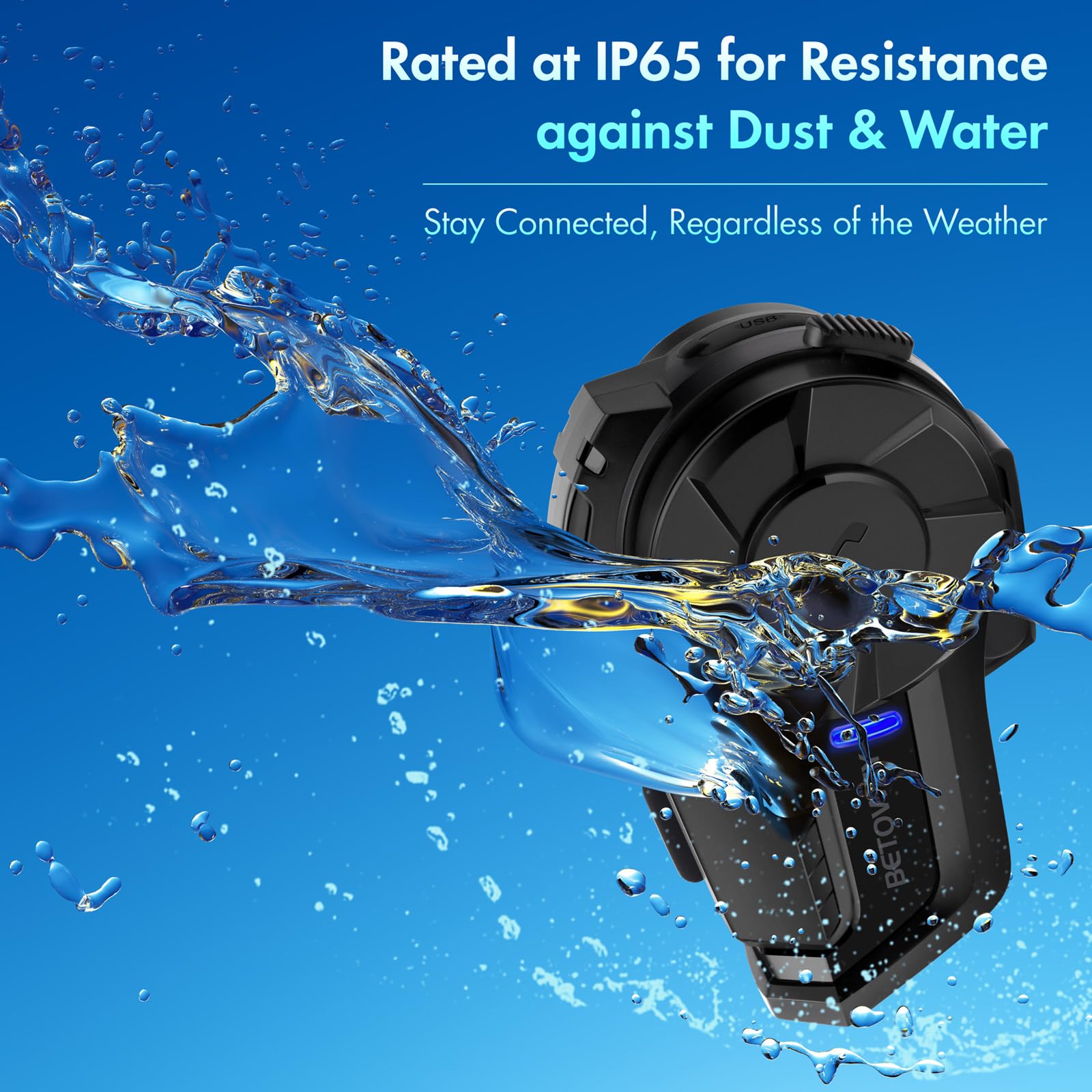 Interfono Moto, Cuffie Bluetooth Casco B2X Sistema di Comunicazione Wireless 5.1 con Condivisione Musica, Assistente Vocale, Radio FM, Distanza Interfono fino a 800-1000 metri (1 Pezzo)