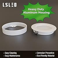 Vista 2 de Kit de luces LED de disco con cable, luces regulables debajo del gabinete, carcasa de aluminio con interruptor táctil, paquete de 6 unidades de 18 W