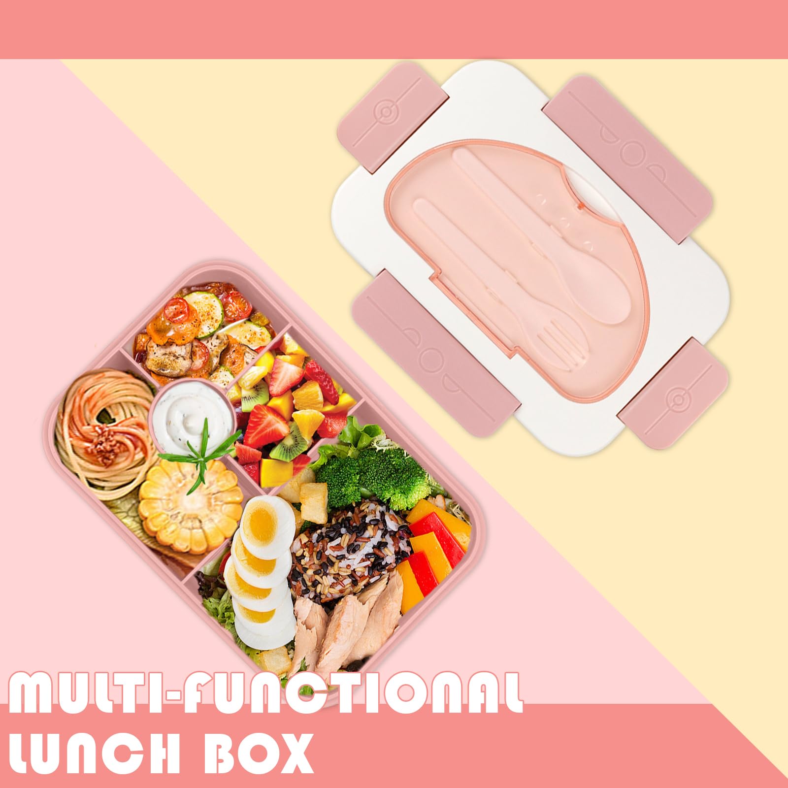 Boîte À Déjeuner Pour Enfant Avec Compartiments 1350 Ml, Anti