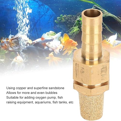 Miniatura 5 de ViaGasaFamido Acuario Piedra de aire, 0.315 in Gold Sandstone Fish Tanks Bubble Stones Difusor de aire Acuario Aumento de la Bomba de Oxígeno