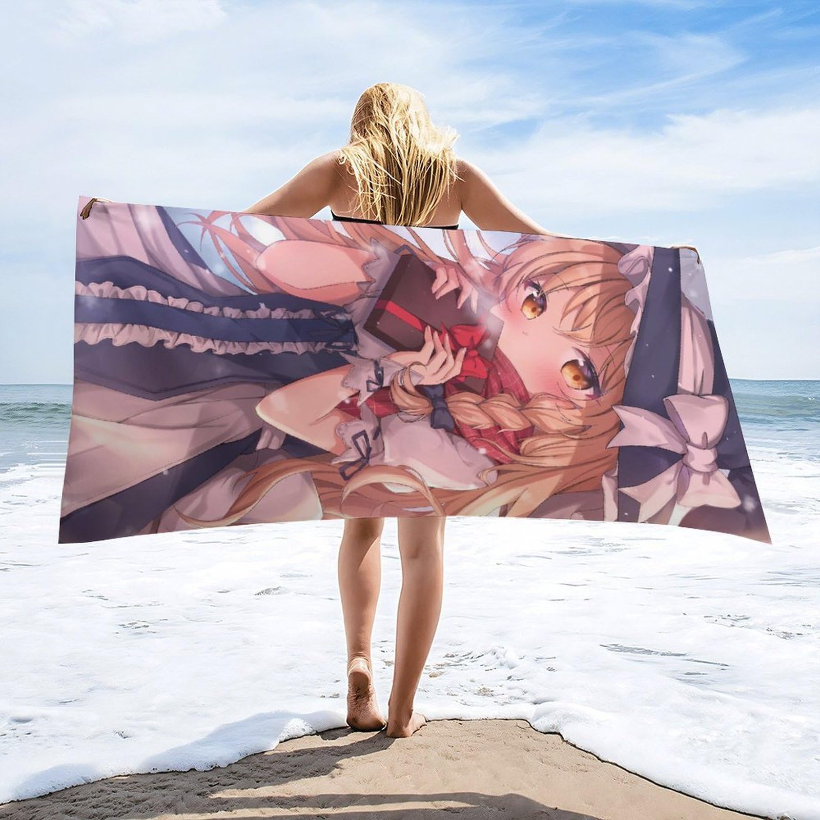Amazon｜バスタオル 東方シリーズ 霧雨魔理沙 大判 160*80cm 吸水 速乾