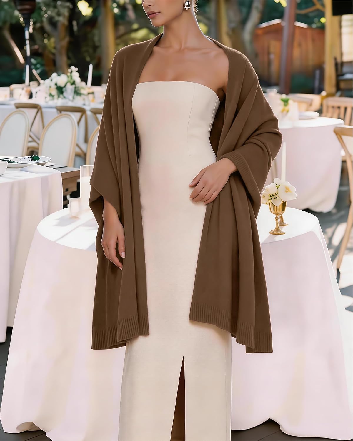 Women's Winter Scarfs Soft Warm Large Wraps For Evening Dresses Scarf For Wedding Wedding Bridal Shoulder Wrap