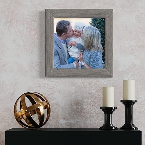 Miniatura 3 de Poster Palooza Marco completo de madera gris de contraste envejecido de 10 x 15 pulgadas con plexiglás acrílico UV, parte trasera de tablero de