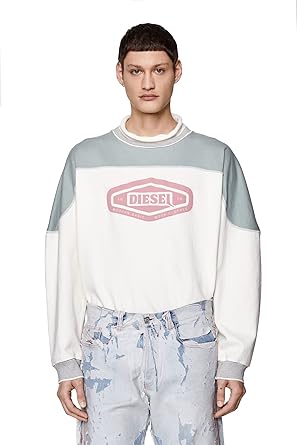 DIESEL ホワイト クロップドスウェット Amazon.co.jp: [Diesel] (ディーゼル) メンズ スウェット
