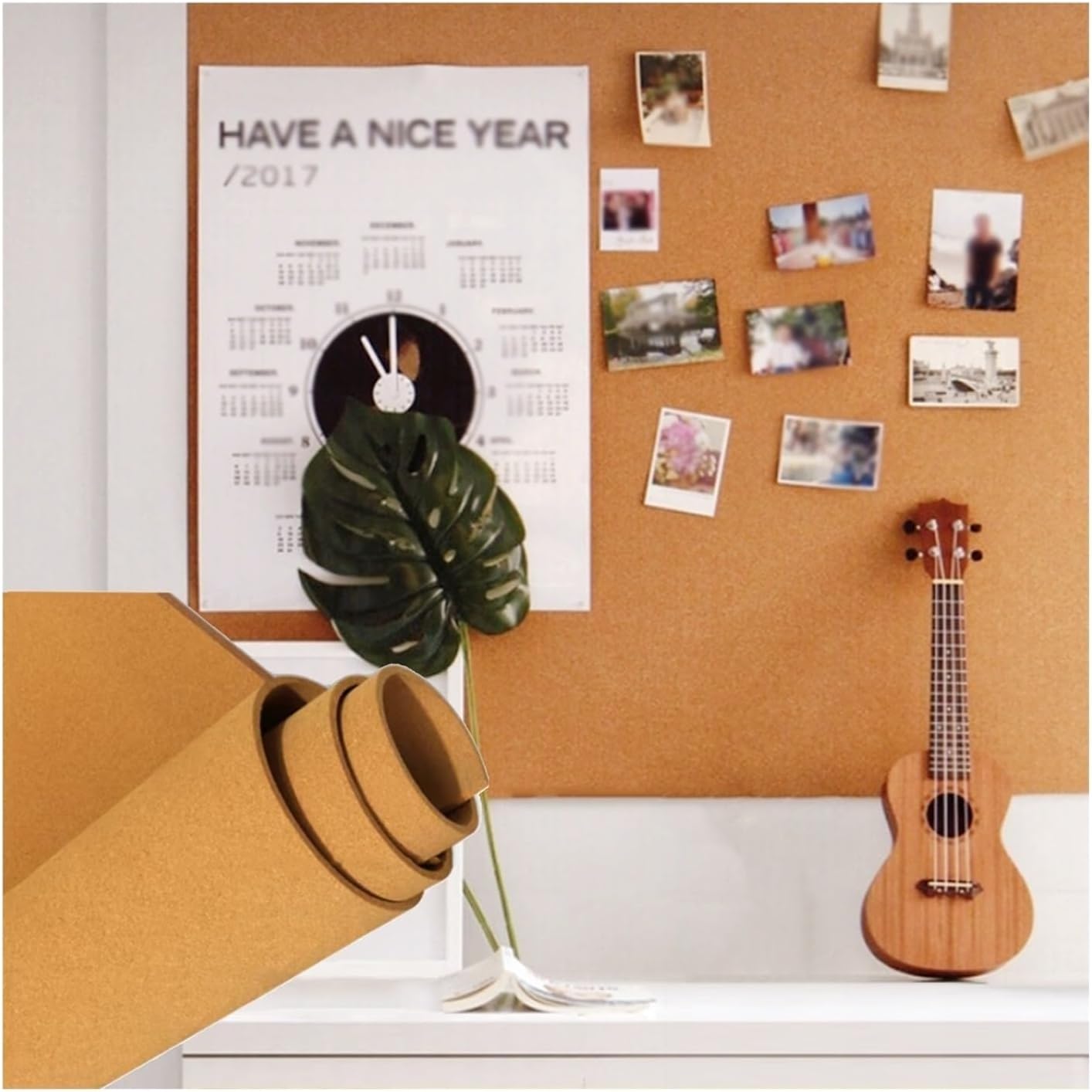 HJZALMI Cork Board Roll, SelfAdhesive Bulletin Boards, 6