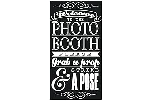 Photo Booth Instructions Sign for Wedding and Party Decor