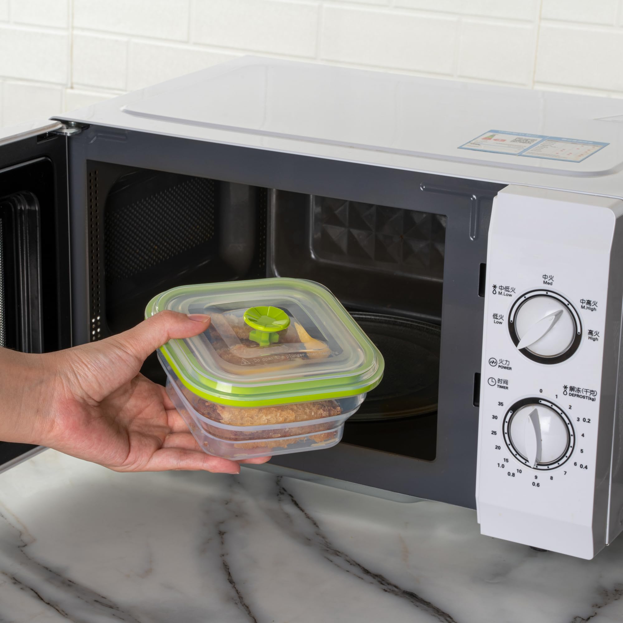 Restaurantware -Fresh Hero - Contenitori per alimenti da 470 ml, 20 contenitori ermetici per alimenti, resistenti e durevoli, in silicone, adatti al microonde, al congelamento, pieghevoli, lavabili in