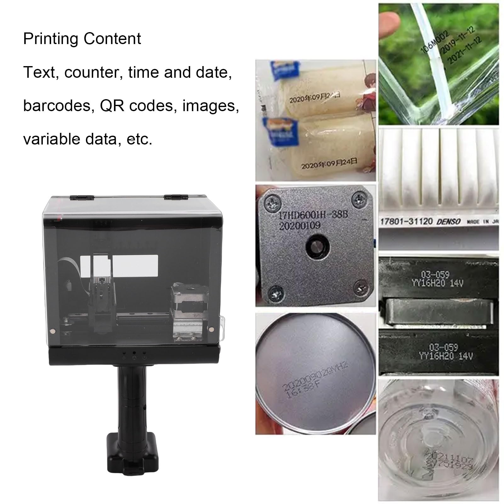 Ręczny Pistolet do Drukarek Atramentowych 12,7 Mm Bluetooth WiFi Statyczna Drukarka Atramentowa z Wkładem Atramentowym Ergonomiczna łatwa Edycja i Kontrola Tekstu Numery