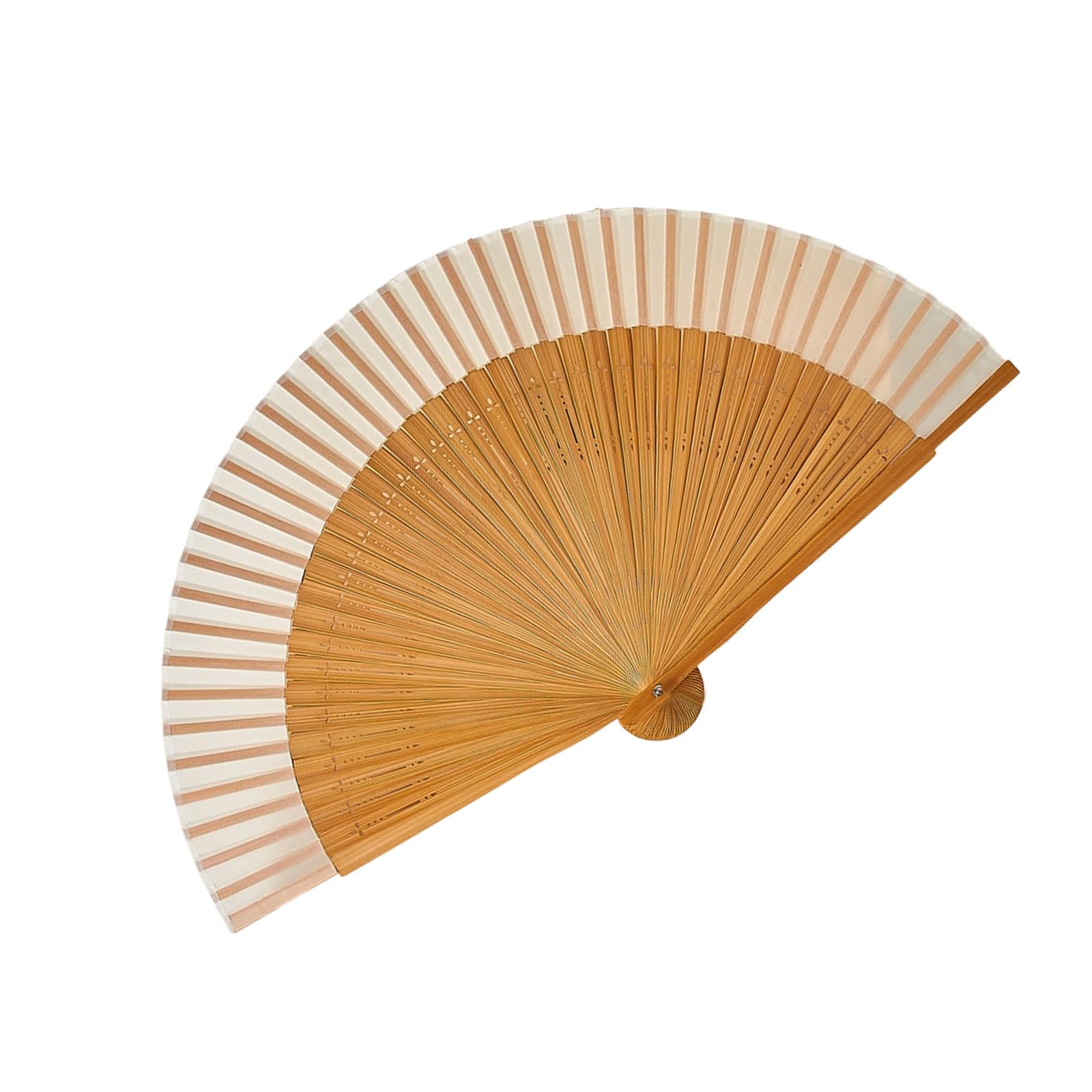 Shntig Wooden Folding Fan Handheld Retro Wood Hand Fan Foldable Chinese Fanned for Party Wedding Babys Shower Home Decorations Hollow Carved Wood