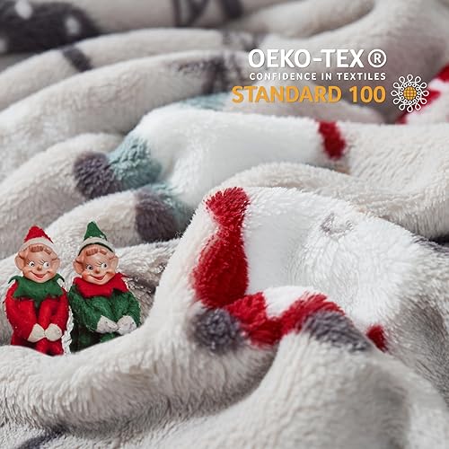 Miniatura 6 de Cozy Bliss Manta de gnomo de Navidad, cálida manta MilkyPlush, ultra suave y acogedora para sofá, cama (gnomo de Navidad, 50 x 60 pulgadas)