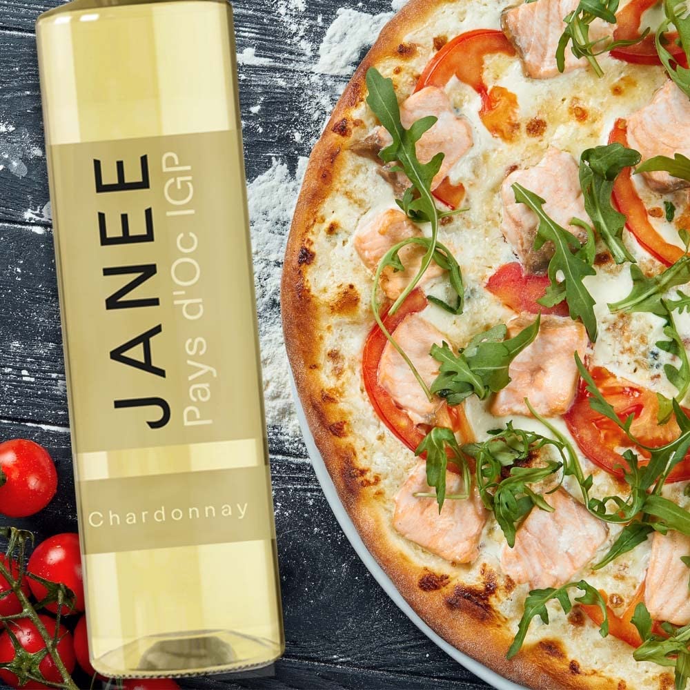 Janee Chardonnay IGP, halbtrocken, sortenreines Weinpaket + VINOX Winecards (6x0,75l)