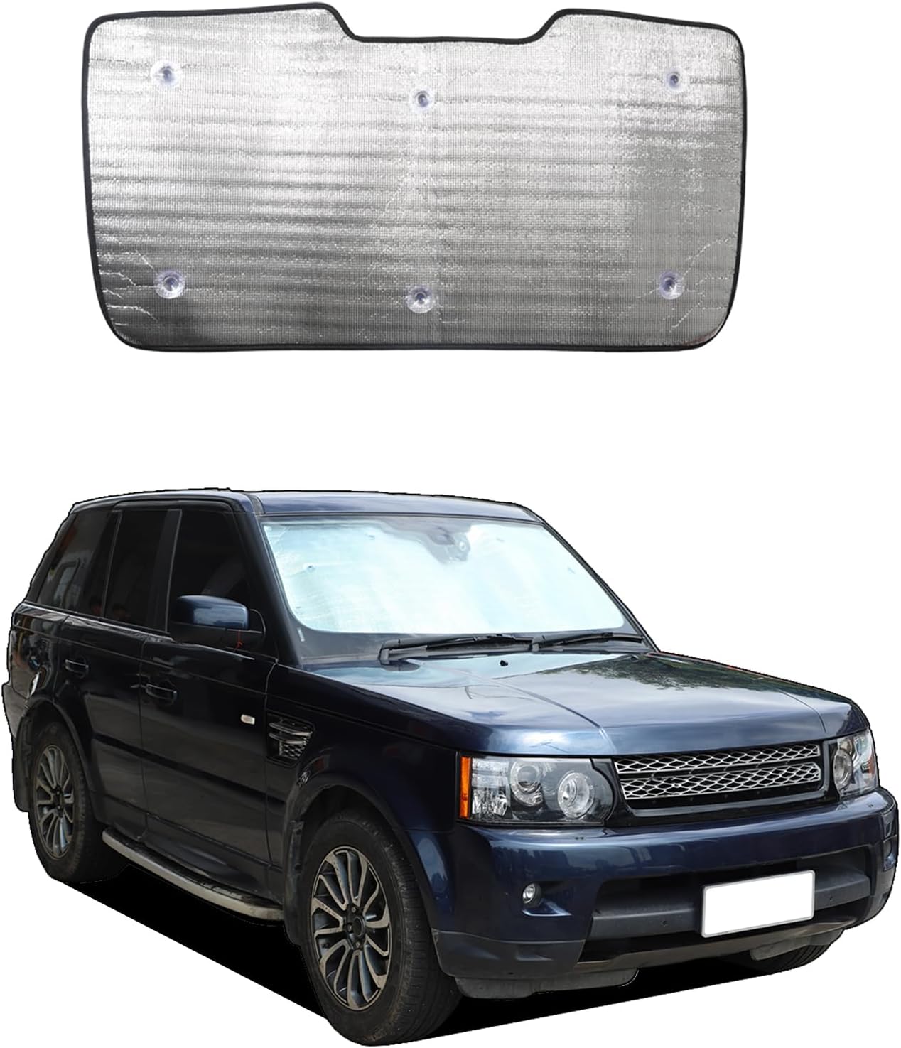 Car Windshield Sun Shade Compatible with Land Rover Range Rover Sport 2005-2013, Reflective Sunshade Protector, Automotive Interior Sun Protection Accessory