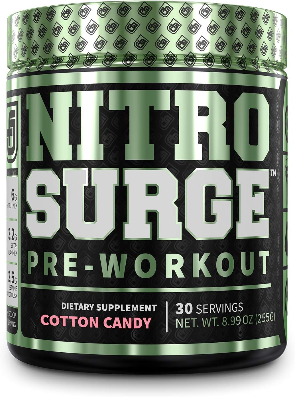 Amazon Com Nitrosurge Pre Workout Supplement Endless Energy Instant Strength Gains Clear Focus Intense Pumps Nitric Oxide Booster Powerful Preworkout Energy Powder 30 Servings Cotton Candy Health Household