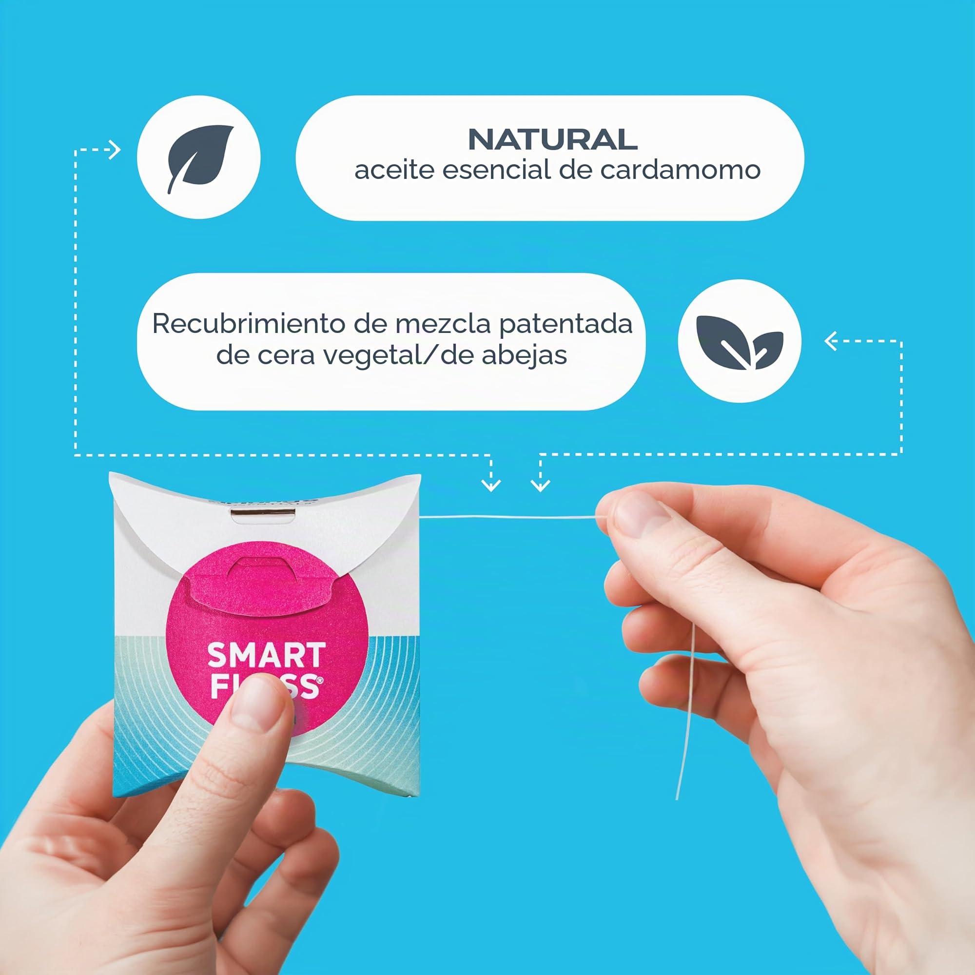 Dr. Tung'S Smart Floss, 30 Yds, sabor de cardamomo natural 1 Ea colores puede variar