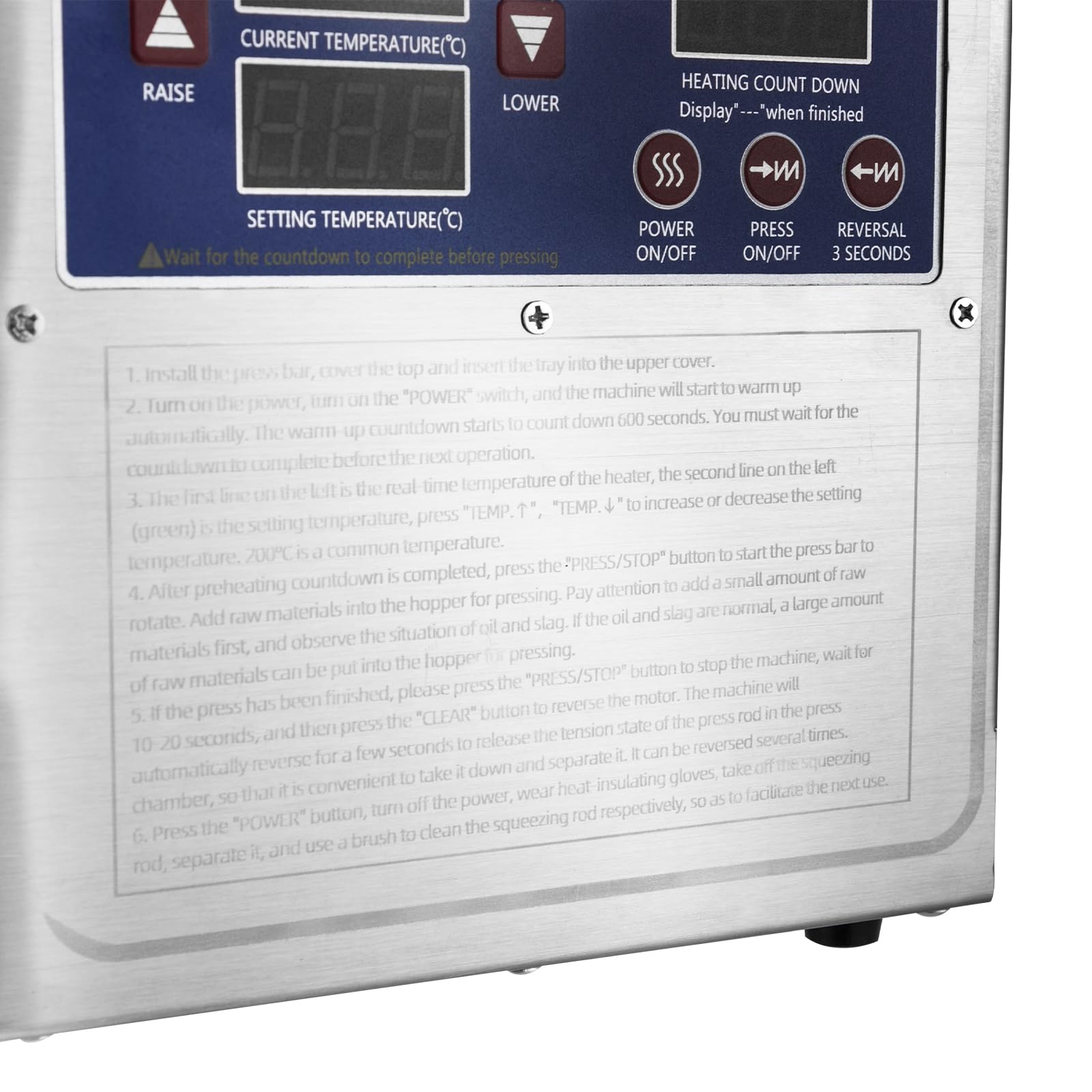 820W Commercial Oil Press Machine, Cold & Hot Press Automatic Electric Oil Maker w/Intelligent Temperature Control,Household Oil Maker for Peanuts Sesame