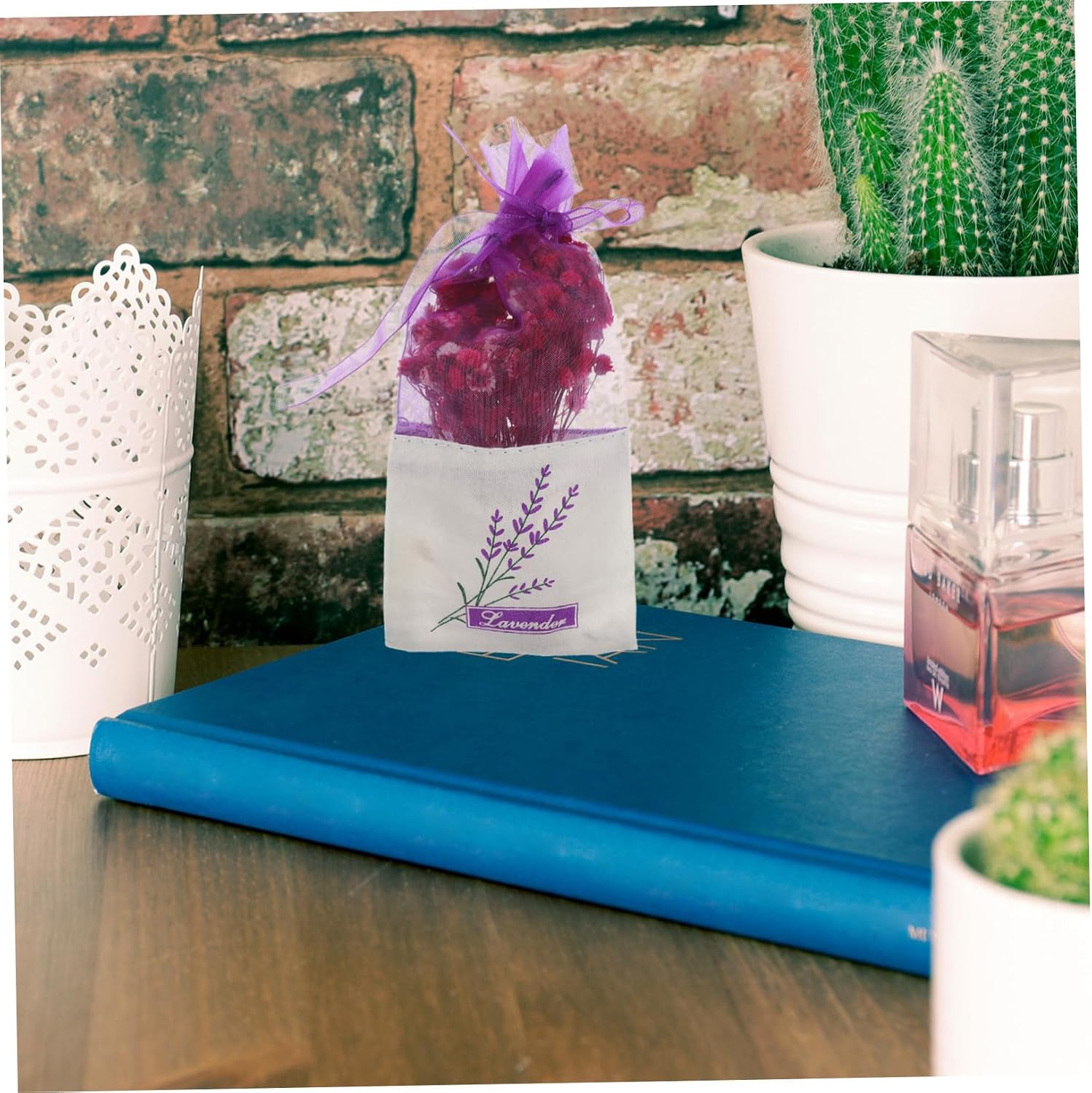 Deep Purple Lavender Sachet Bags Empty for DIY Home Fragrance and Closet Hanging Easy to Use Lavender Scented Sachets for Women